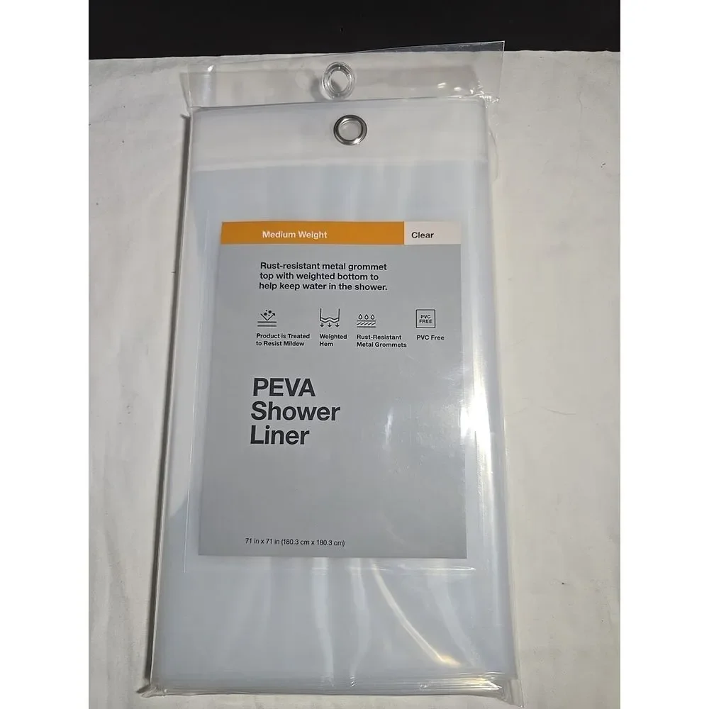 Peva Shower Liner‎ Medium Weight Clear 71